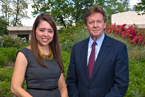 Carol Foster with AU president Neil Kerwin